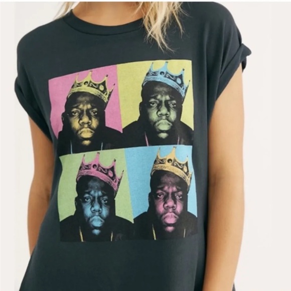 Free People x Daydreamer Women's Biggie Slit Tunic in Washed Black Size Small - Picture 2 of 9